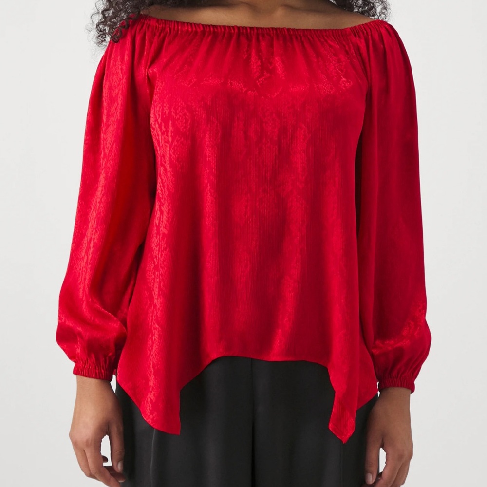 NEW Michael Kors Plus Size Hank Hem Boat Blouse